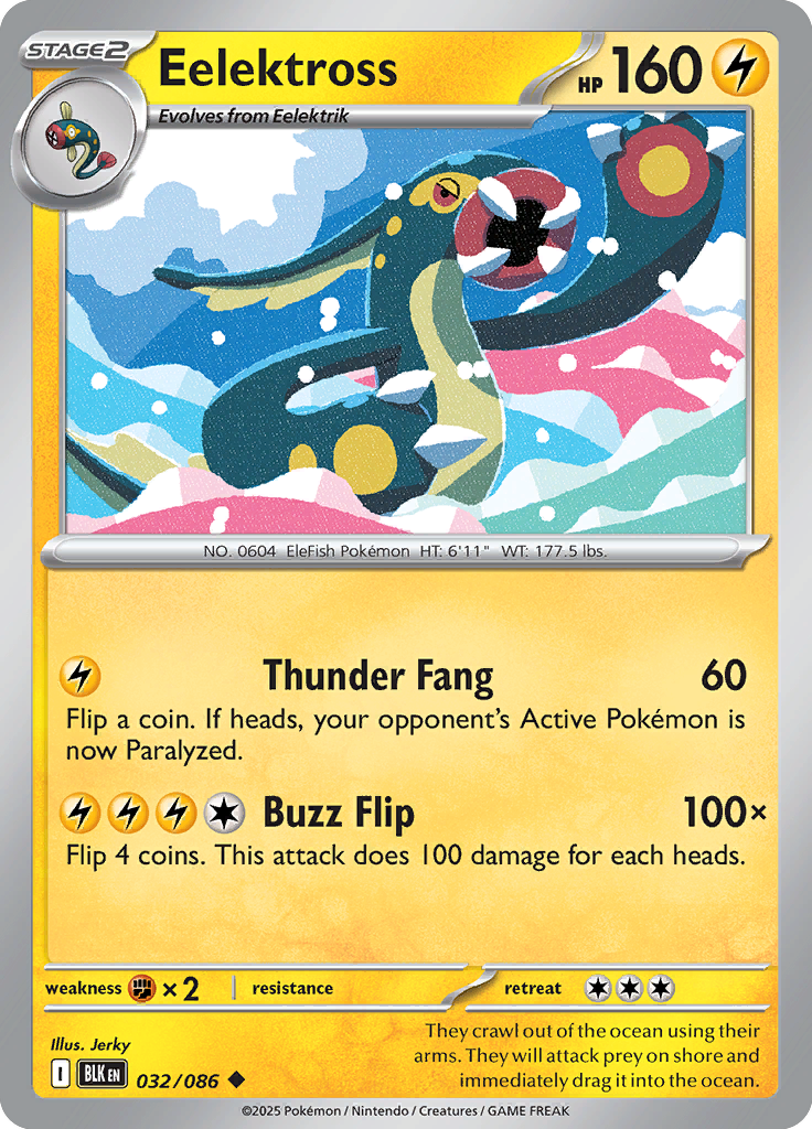 Slowpoke Pokemon card #032 from Black Bolt TCG set - high resolution trading card image
