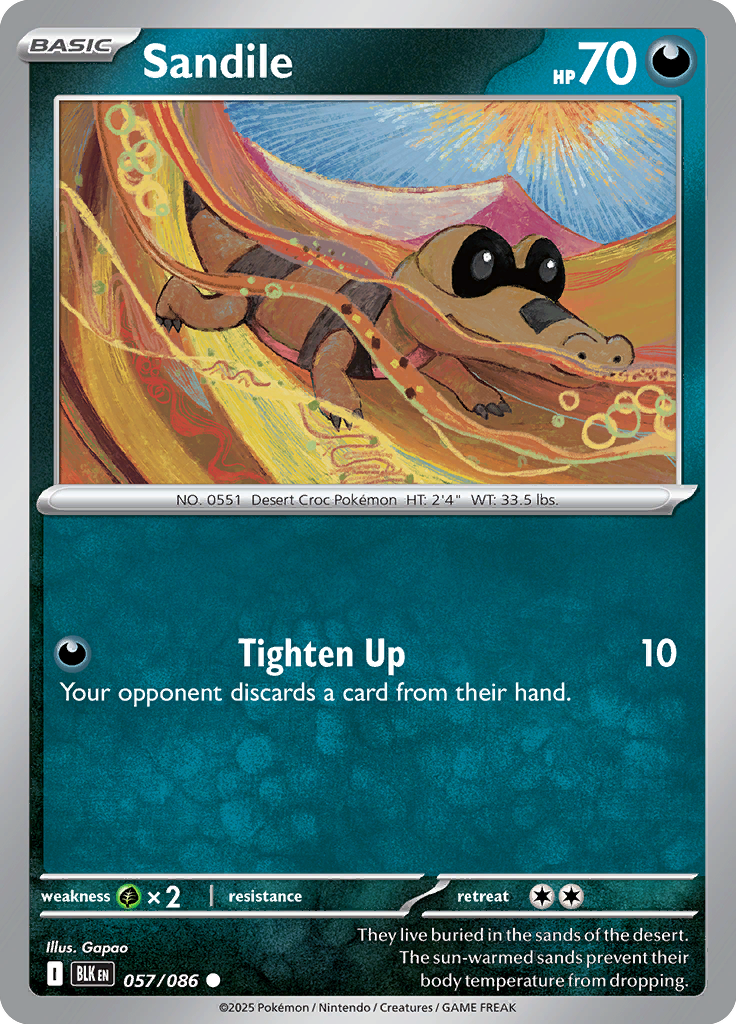 Raticate Pokemon card #057 from Black Bolt TCG set - high resolution trading card image