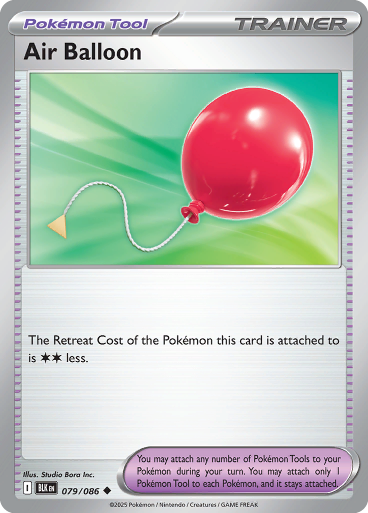 Air Balloon Pokemon card #079 from Black Bolt TCG set - high resolution trading card image