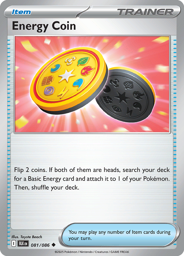 Energy Coin Pokemon card #081 from Black Bolt TCG set - high resolution trading card image