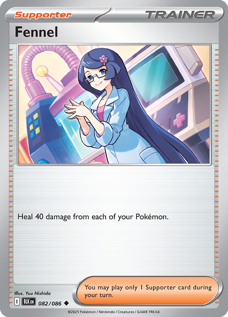 Fennel Pokemon card #082 from Black Bolt TCG set - high resolution trading card image