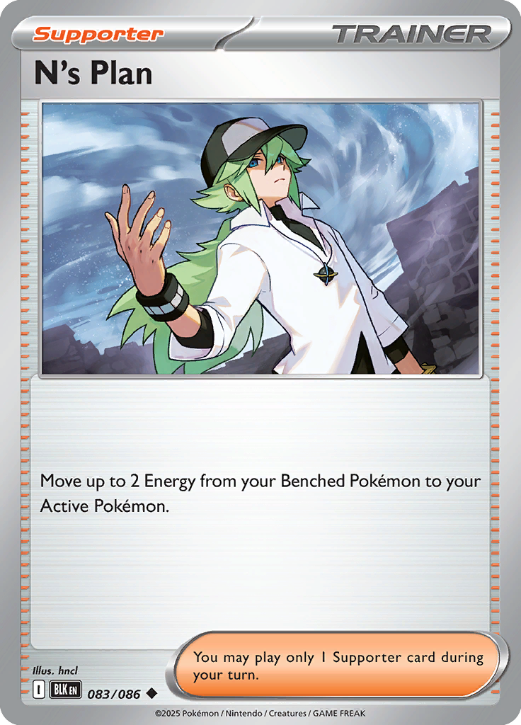 N's Plot Pokemon card #083 from Black Bolt TCG set - high resolution trading card image