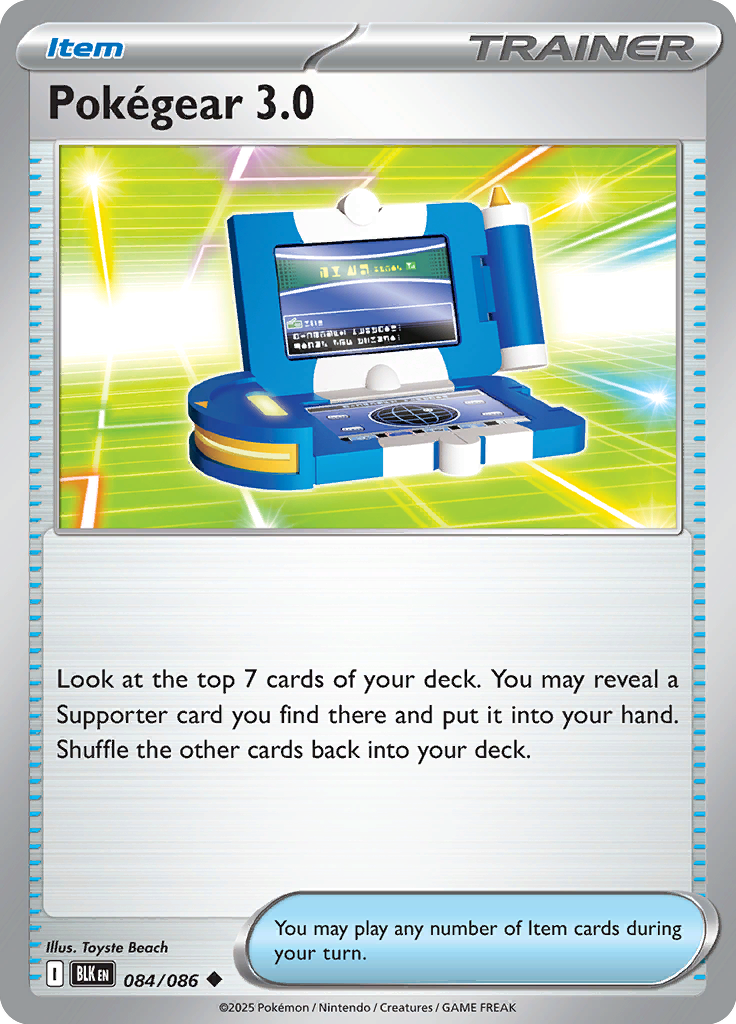 Pokégear 3.0 Pokemon card #084 from Black Bolt TCG set - high resolution trading card image