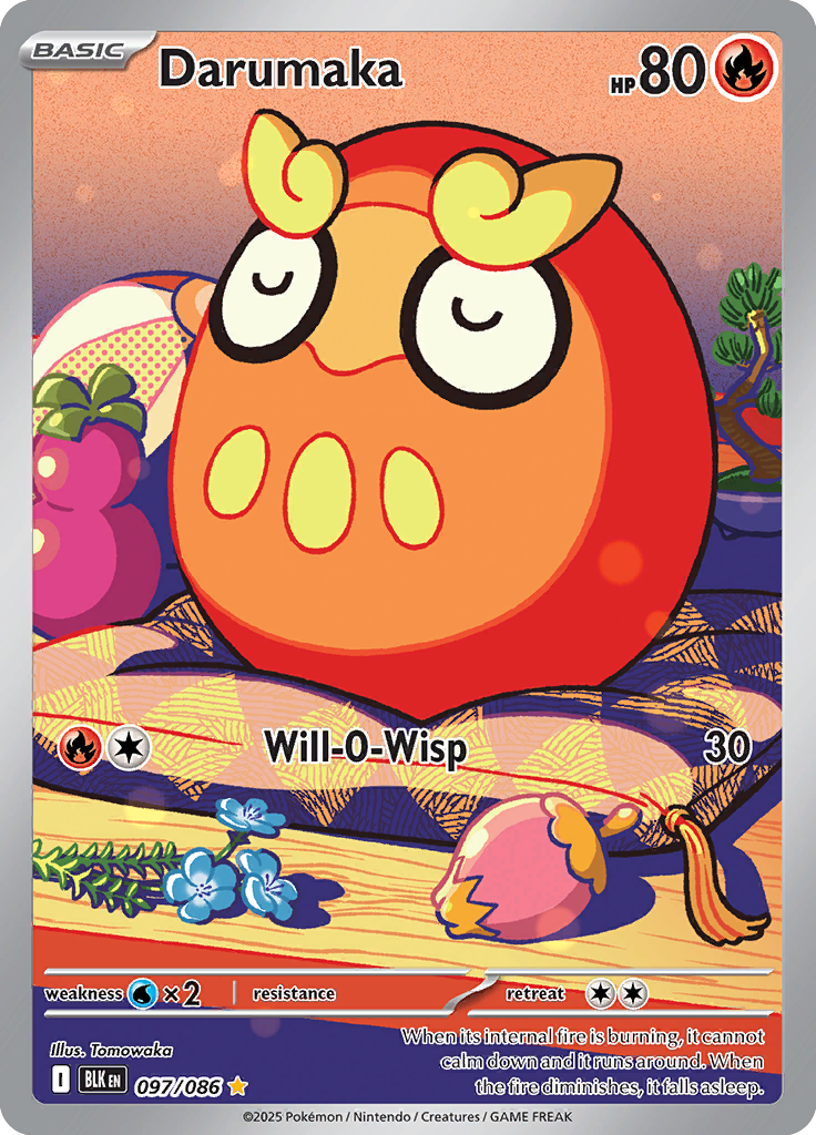 Darumaka Pokemon card #097 from Black Bolt TCG set - high resolution trading card image