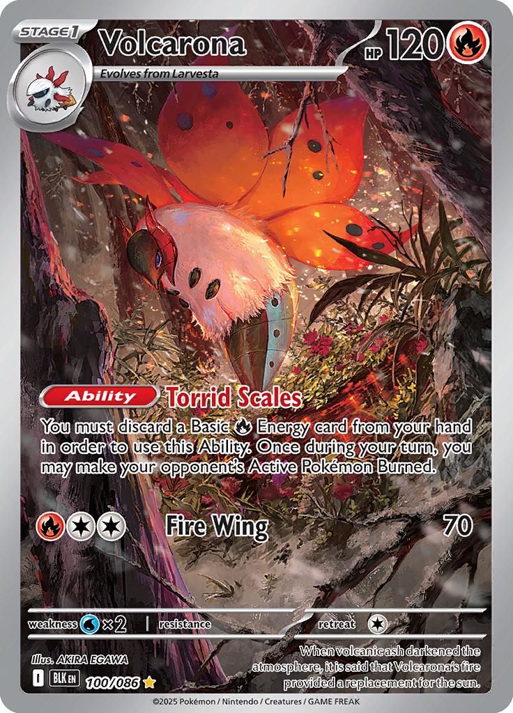 Lampent Pokemon card #100 from Black Bolt TCG set - high resolution trading card image