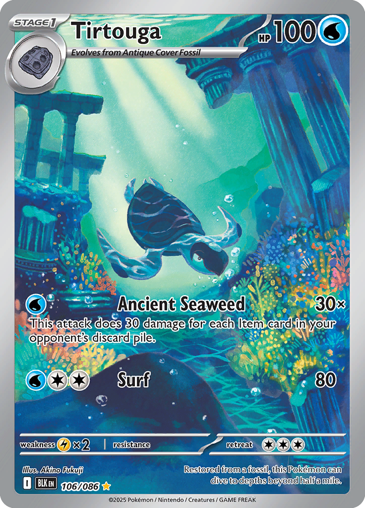Tympole Pokemon card #106 from Black Bolt TCG set - high resolution trading card image