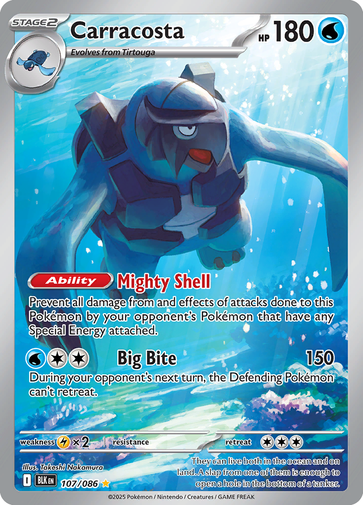 Palpitoad Pokemon card #107 from Black Bolt TCG set - high resolution trading card image