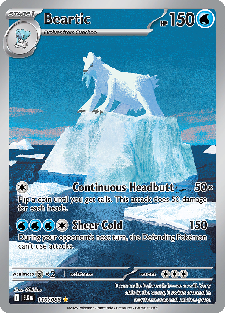 Carracosta Pokemon card #110 from Black Bolt TCG set - high resolution trading card image
