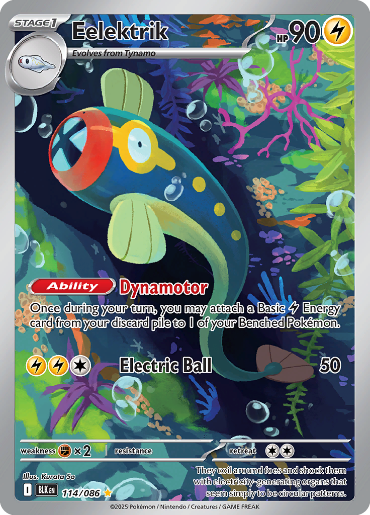 Cryogonal Pokemon card #114 from Black Bolt TCG set - high resolution trading card image