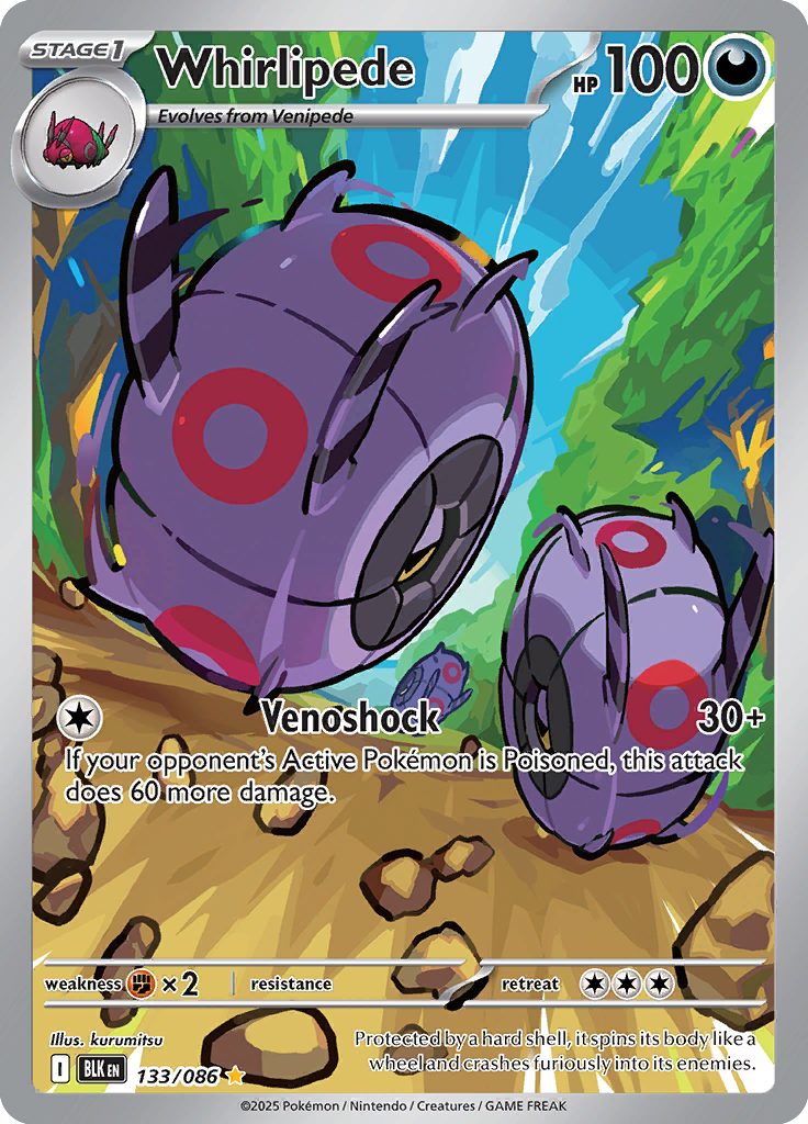 Crustle Pokemon card #133 from Black Bolt TCG set - high resolution trading card image