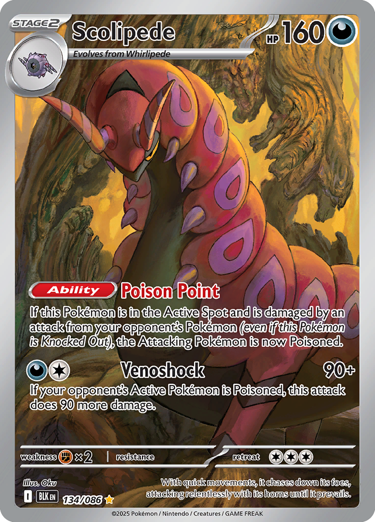 Landorus Pokemon card #134 from Black Bolt TCG set - high resolution trading card image