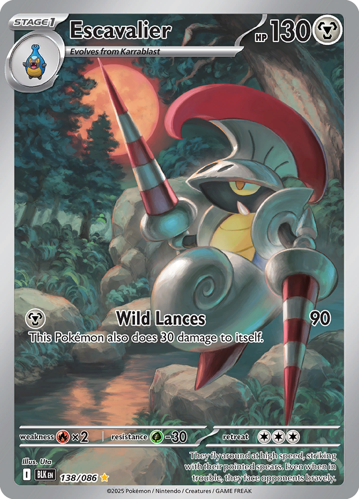 Sandile Pokemon card #138 from Black Bolt TCG set - high resolution trading card image