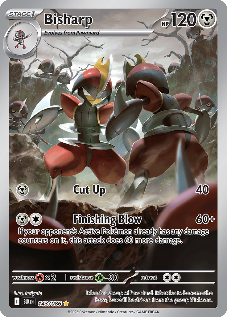 Escavalier Pokemon card #143 from Black Bolt TCG set - high resolution trading card image