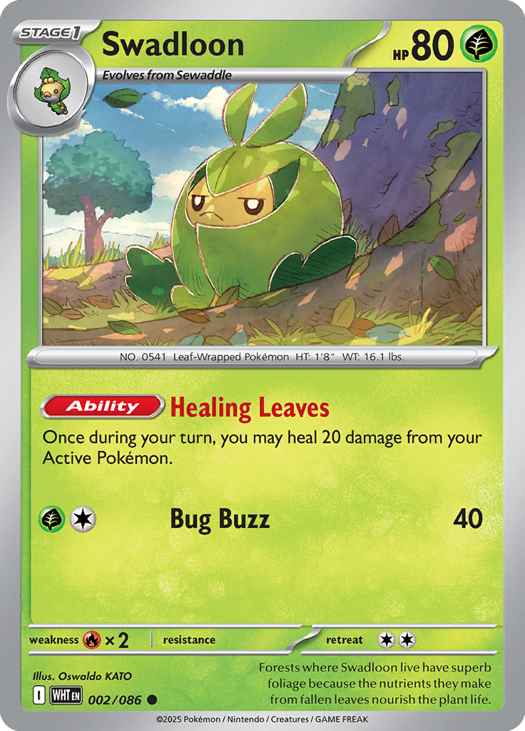 Swadloon Pokemon card #002 from White Flare TCG set - high resolution trading card image