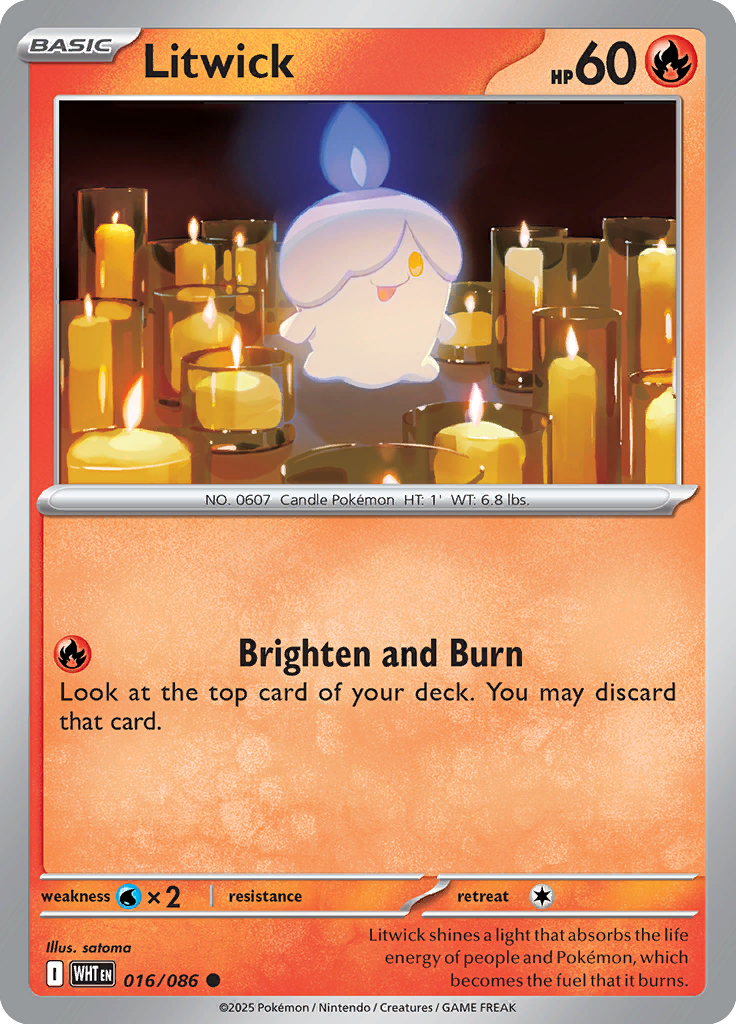 Heatmor Pokemon card #016 from White Flare TCG set - high resolution trading card image