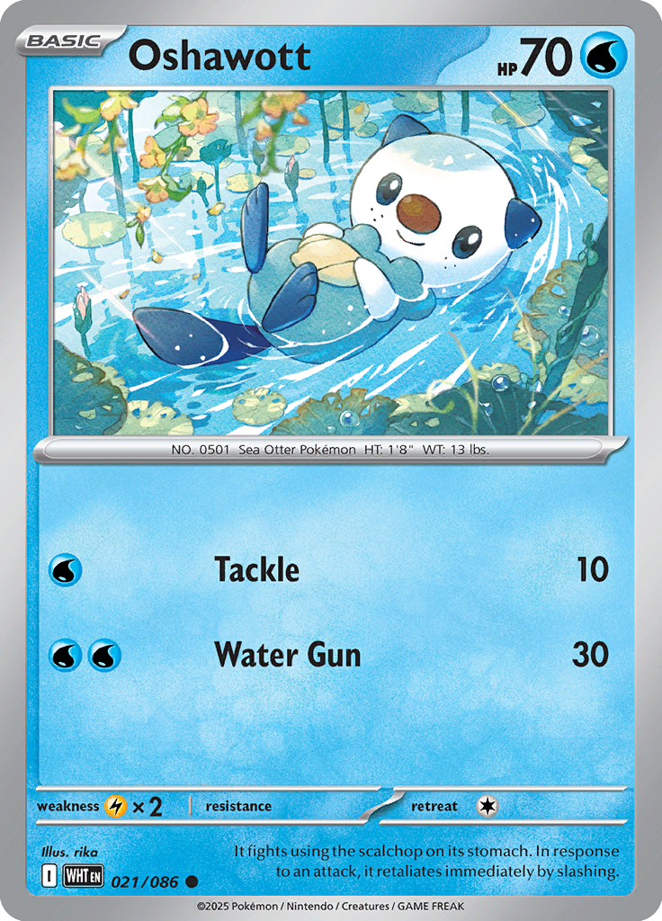 Basculin Pokemon card #021 from White Flare TCG set - high resolution trading card image