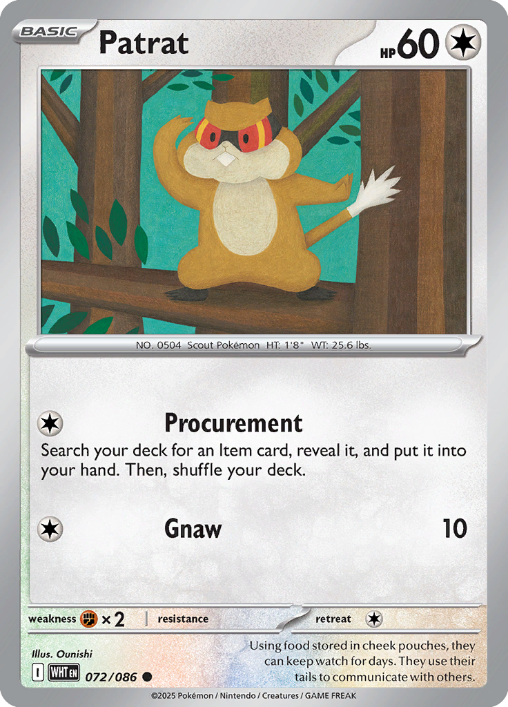 Lillipup Pokemon card #072 from White Flare TCG set - high resolution trading card image