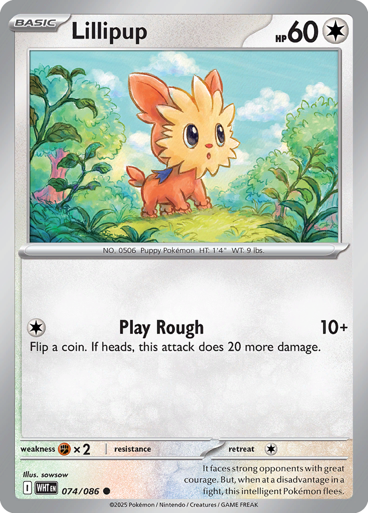 Stoutland Pokemon card #074 from White Flare TCG set - high resolution trading card image