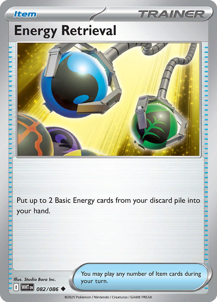 Energy Retrieval Pokemon card #082 from White Flare TCG set - high resolution trading card image