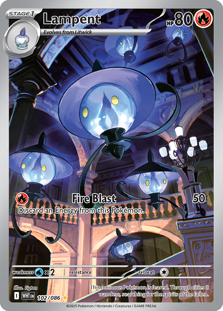 Oshawott Pokemon card #102 from White Flare TCG set - high resolution trading card image