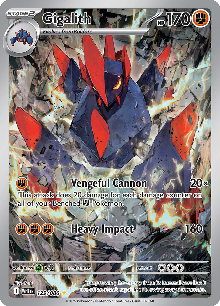 Archeops Pokemon card #129 from White Flare TCG set - high resolution trading card image