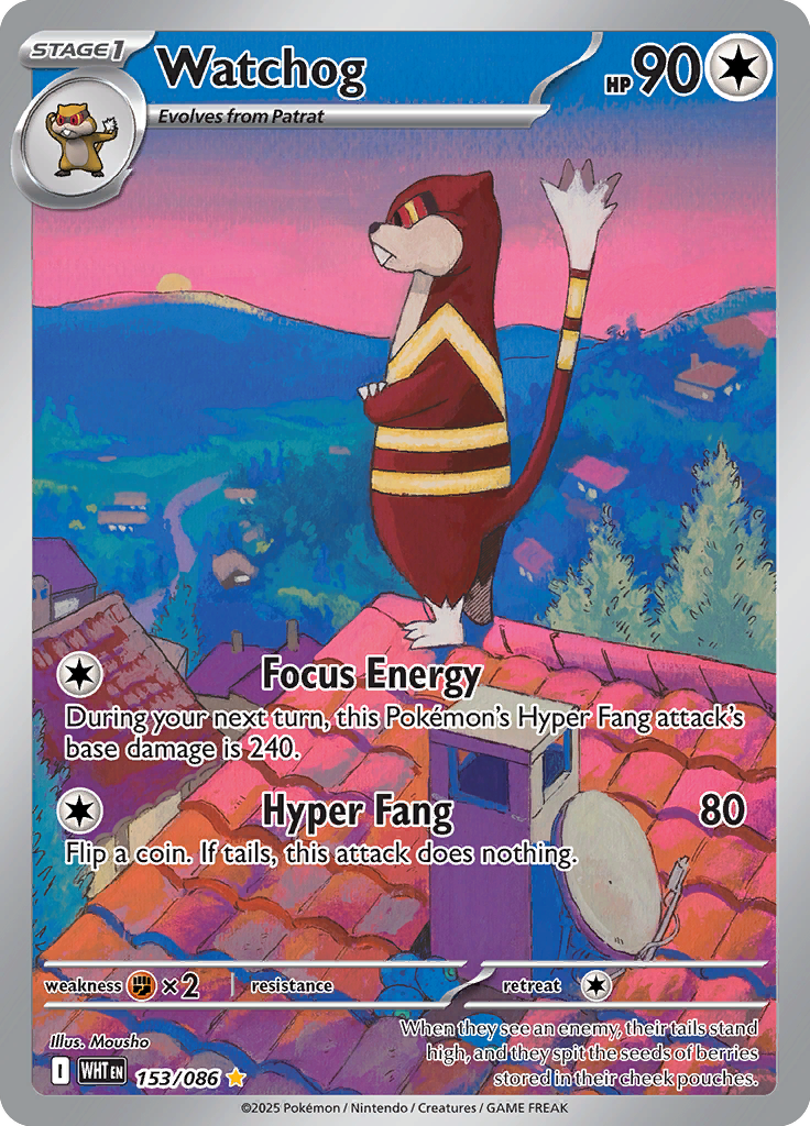 Herdier Pokemon card #153 from White Flare TCG set - high resolution trading card image