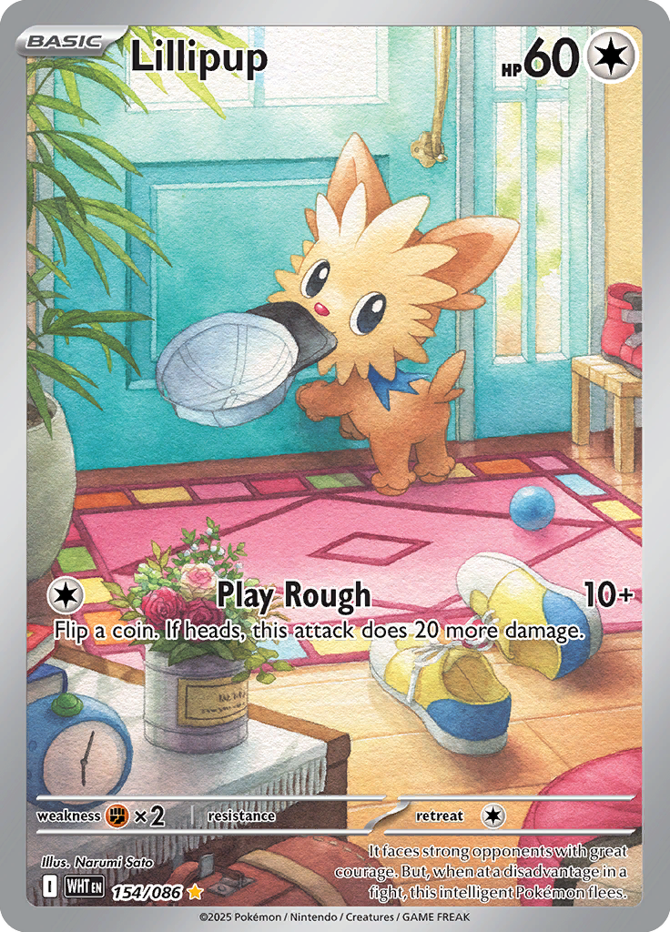 Stoutland Pokemon card #154 from White Flare TCG set - high resolution trading card image