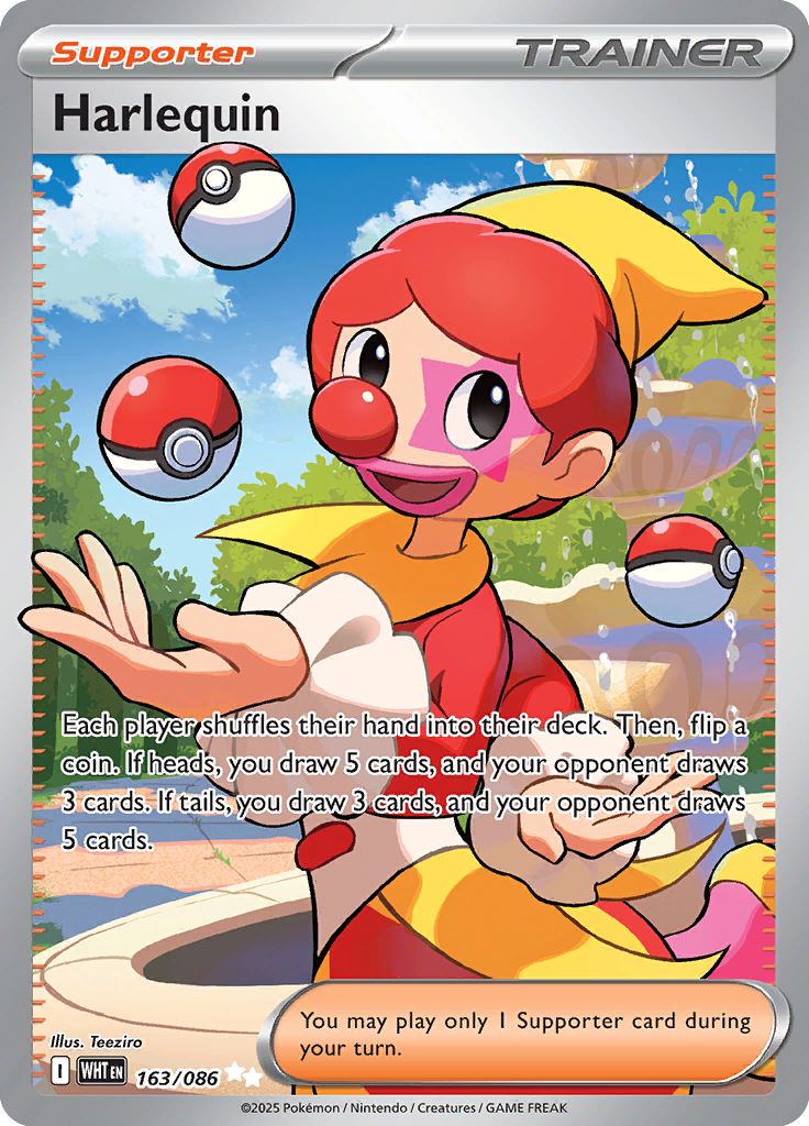 Harlequin Pokemon card #163 from White Flare TCG set - high resolution trading card image