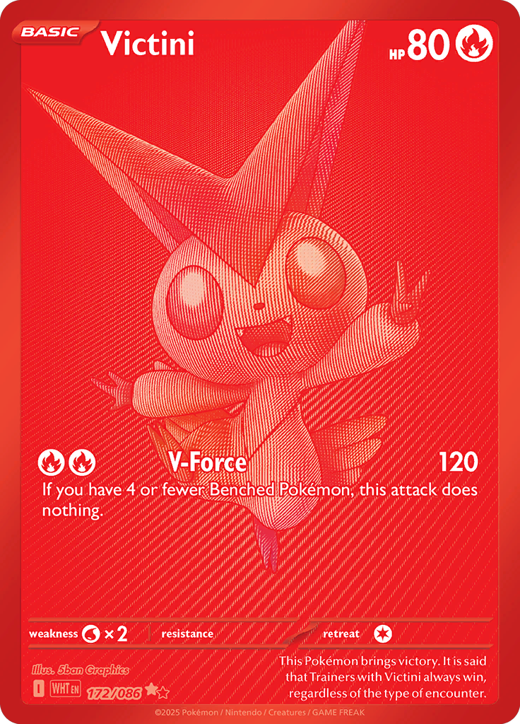 Victini ex Pokemon card #172 from White Flare TCG set - high resolution trading card image