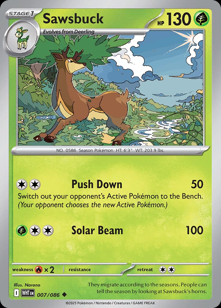 White Flare Pokemon card #007 - high resolution TCG trading card image