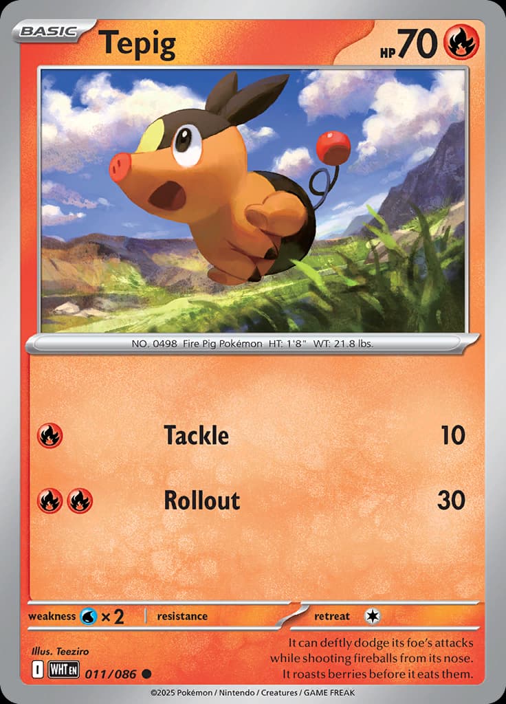 White Flare Pokemon card #011 - high resolution TCG trading card image
