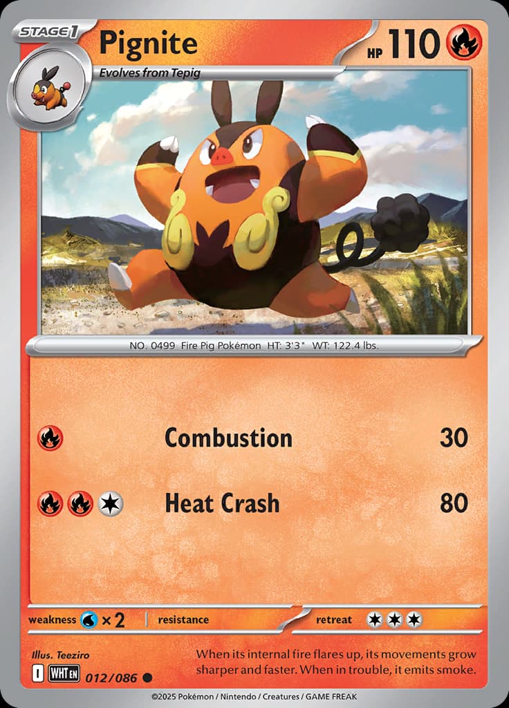 White Flare Pokemon card #012 - high resolution TCG trading card image