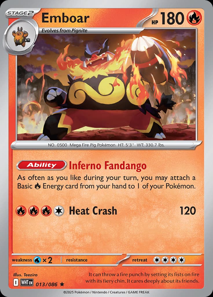 White Flare Pokemon card #013 - high resolution TCG trading card image