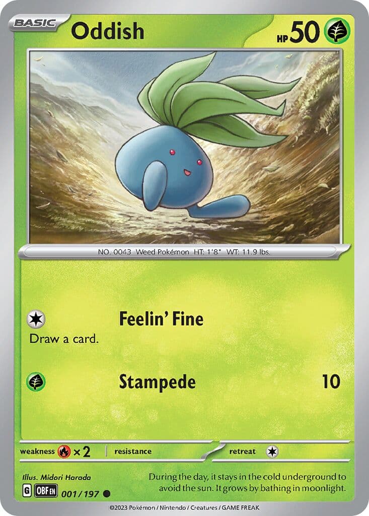 Obsidian Flames Pokemon card #001 - high resolution TCG trading card image