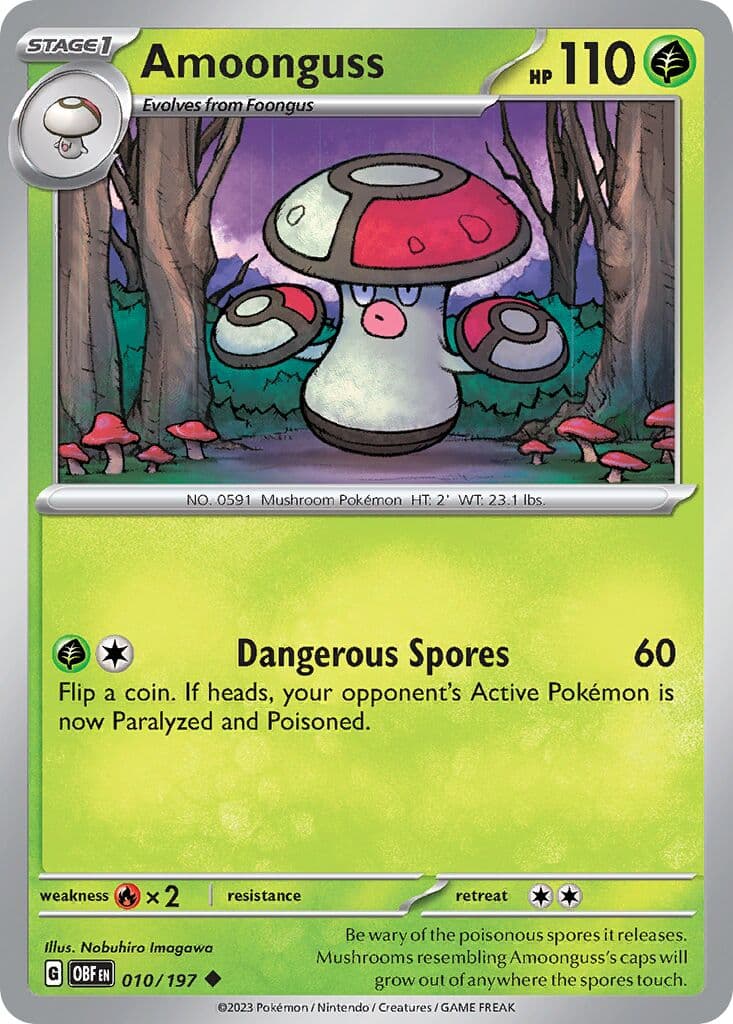 Obsidian Flames Pokemon card #010 - high resolution TCG trading card image