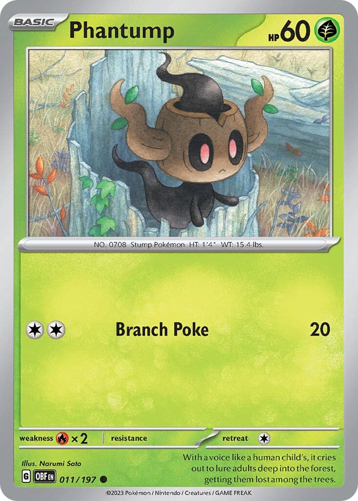 Obsidian Flames Pokemon card #011 - high resolution TCG trading card image