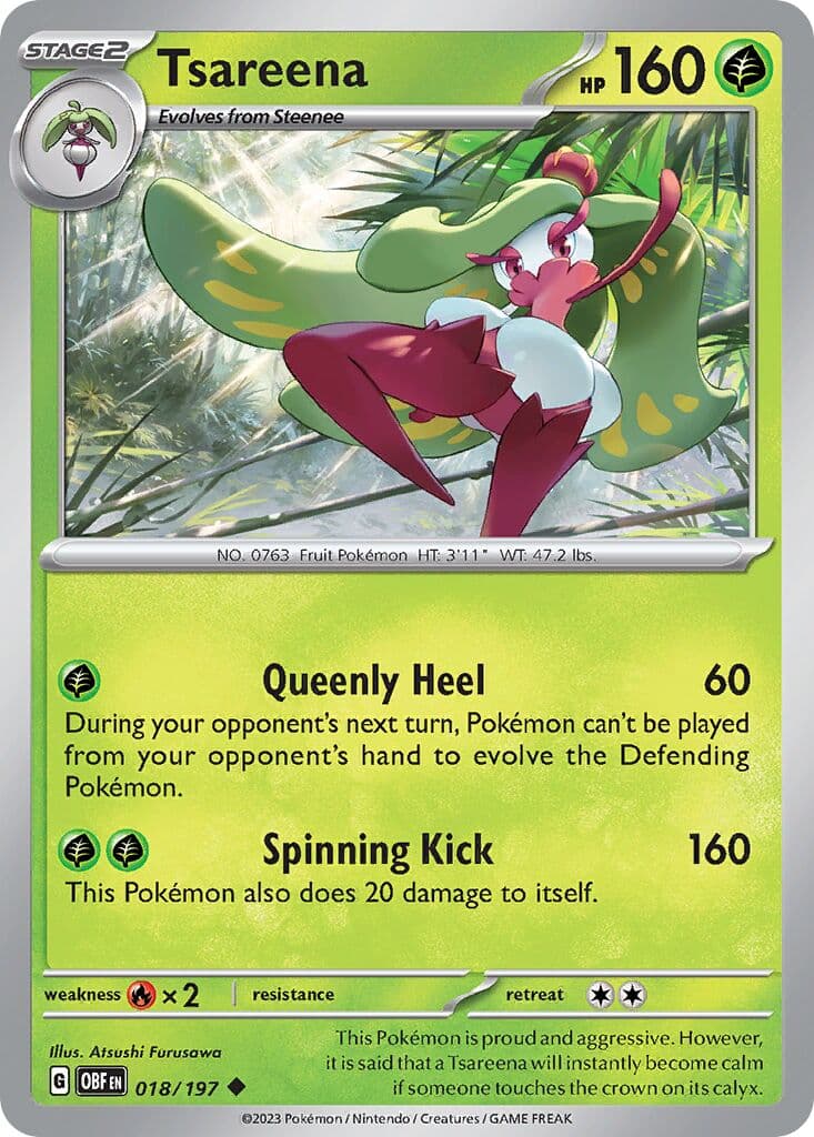 Obsidian Flames Pokemon card #018 - high resolution TCG trading card image