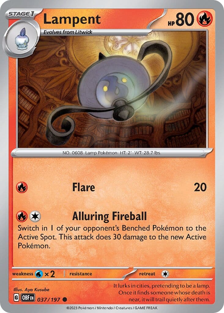 Obsidian Flames Pokemon card #037 - high resolution TCG trading card image