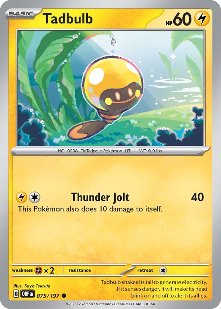 Obsidian Flames Pokemon card #075 - high resolution TCG trading card image