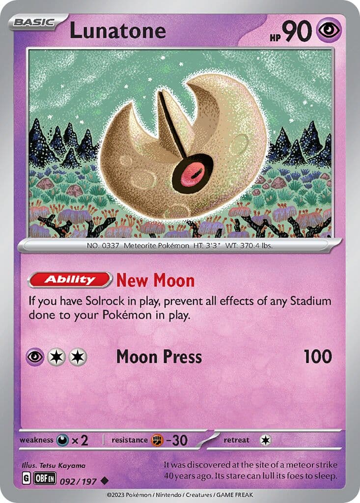 Obsidian Flames Pokemon card #092 - high resolution TCG trading card image