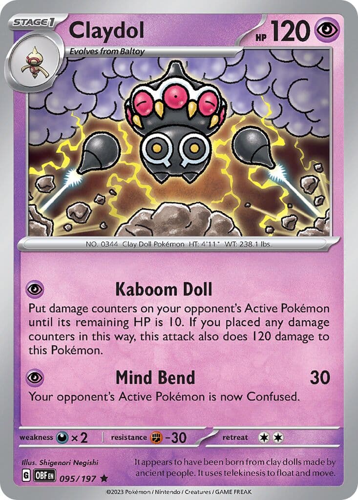 Obsidian Flames Pokemon card #095 - high resolution TCG trading card image