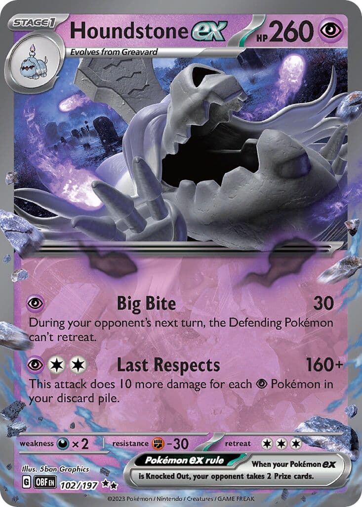 Obsidian Flames Pokemon card #102 - high resolution TCG trading card image