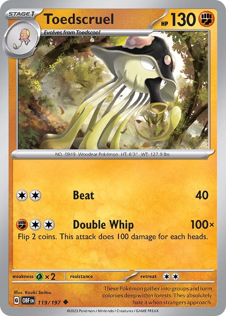 Obsidian Flames Pokemon card #119 - high resolution TCG trading card image