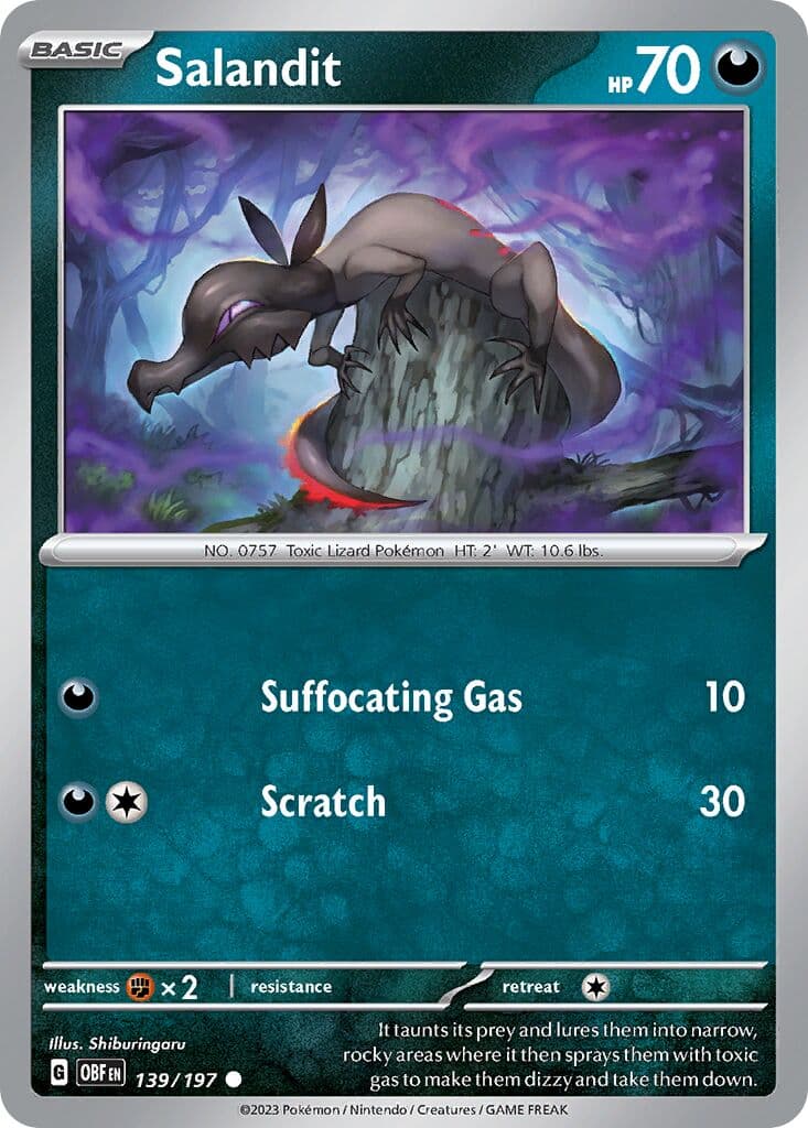 Obsidian Flames Pokemon card #139 - high resolution TCG trading card image