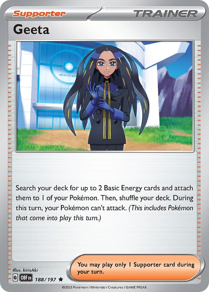 Obsidian Flames Pokemon card #188 - high resolution TCG trading card image
