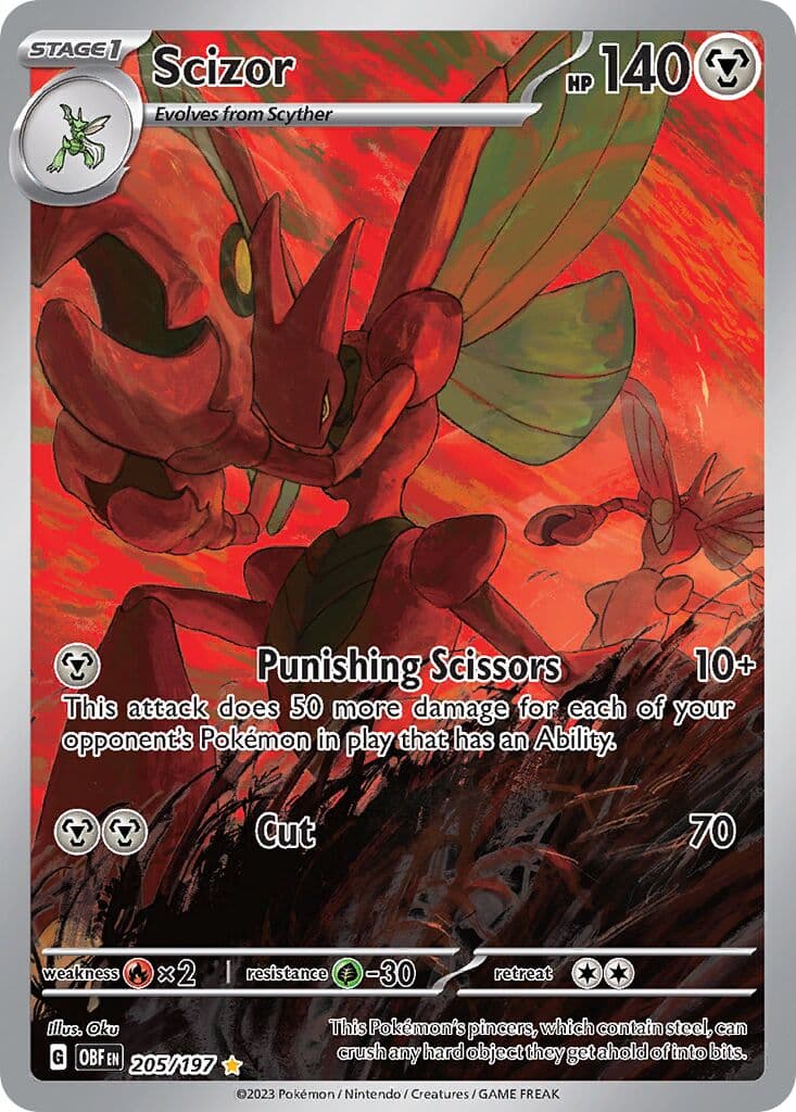 Obsidian Flames Pokemon card #205 - high resolution TCG trading card image