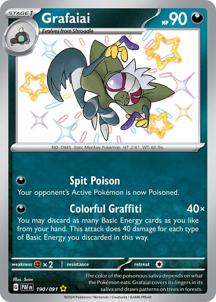 Paldean Fates Pokemon card #190 - high resolution TCG trading card image