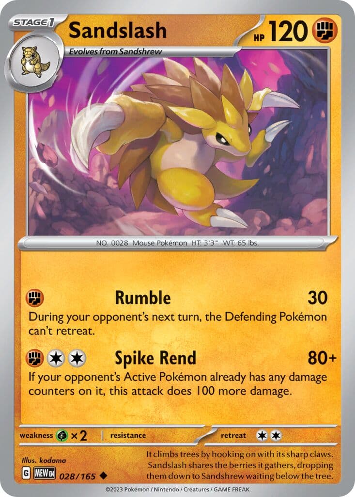 Scarlet & Violet 151 Pokemon card #028 - high resolution TCG trading card image