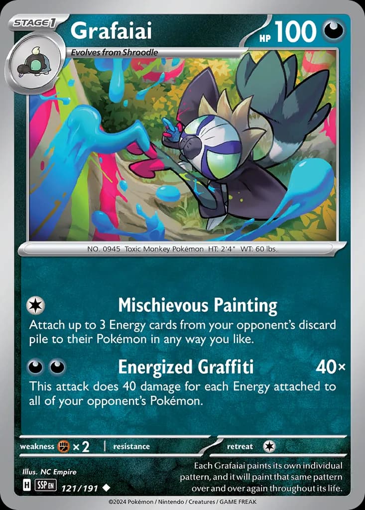 Surging Sparks Pokemon card #121 - high resolution TCG trading card image